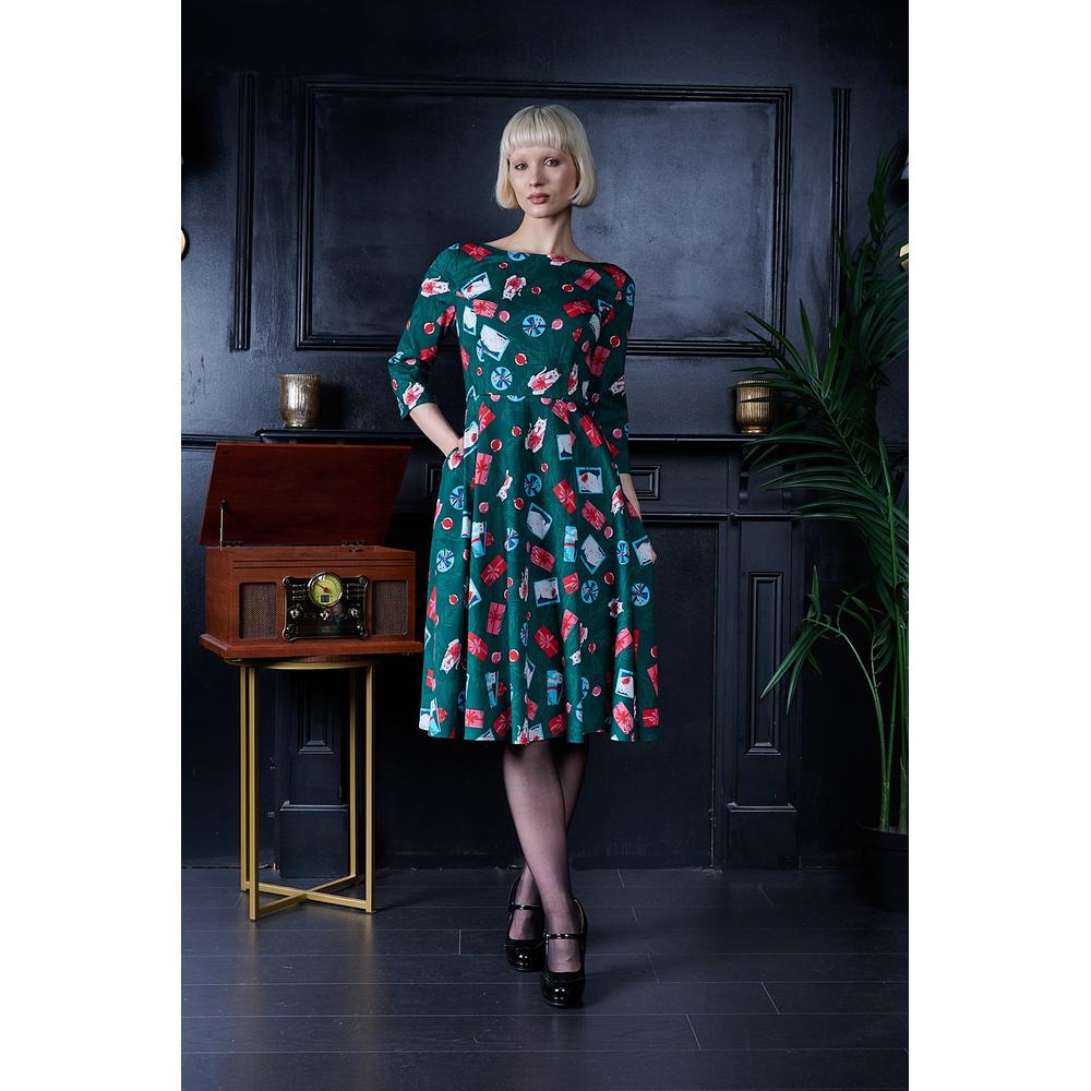 Banned - Barbara Under The Tree Flare jurk - Groen